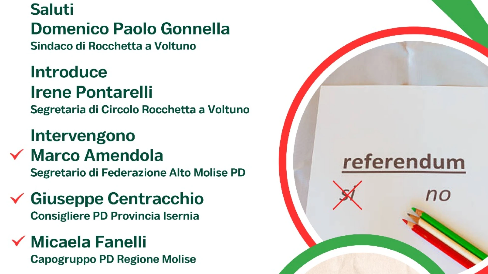 L’on. Arturo Scotto a Rocchetta a Volturno per un incontro pubblico sui Referendum per il lavoro e la cittadinanza